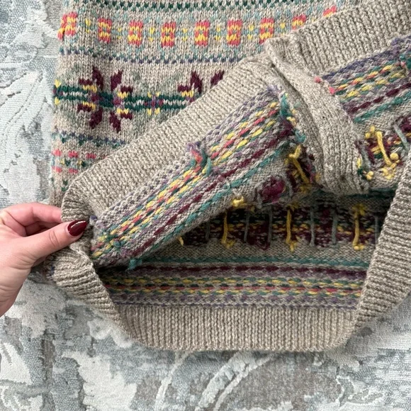 Ralph Lauren Vintage Wool Fair Isle Cardigan Sweater - Picture 5 of 8